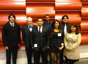 Group of CSUEB economics students at the San Francisco Federal Reserve Bank  